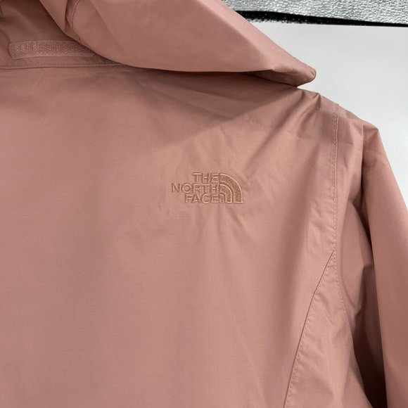 The North Face Resolve 2 Rain Jacket Full Zip Hood Waterproof Womens S Rose Gold - Picture 14 of 15
